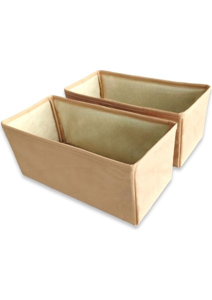 2'li Bej Çekmece İçi Çok Amaçlı Organizer Seti (28x13x13) Kumaş fırsatları