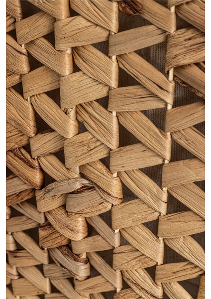 Şık ve hafif su sümbülü sepeti, doğal tasarım, 44x34x54 cm, bej renk, 50-99 L hacim