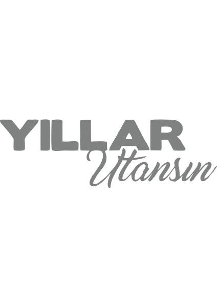Yıllar Utansın Araba Sticker 17X17 cm Gri