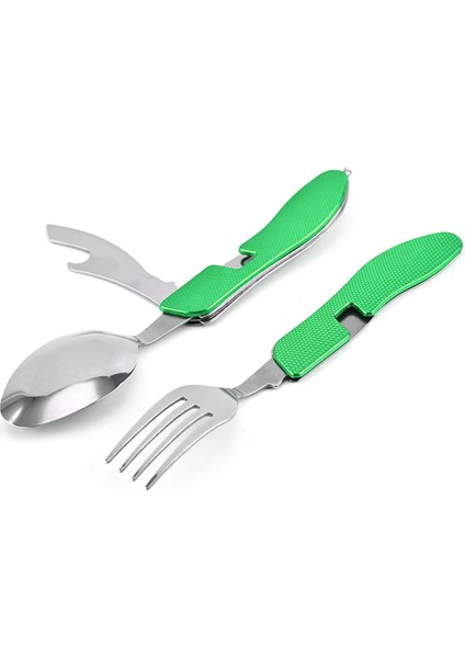 Taşınabilir Katlanabilir Kamp Çatal-Kaşık-Bıçak Seti - Çok Fonksiyonlu Açacaklı fiyatları
