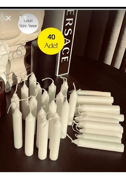 10 cm beyaz mum, dekor ve dilekler için ideal, kokusuz ve çoklu parça seçeneği