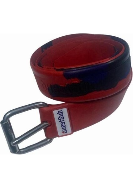 Kırmızı Kamuflaj Dalış Kemeri, Tokalı Kauçuk, Dayanıklı ve Konforlu Tasarım