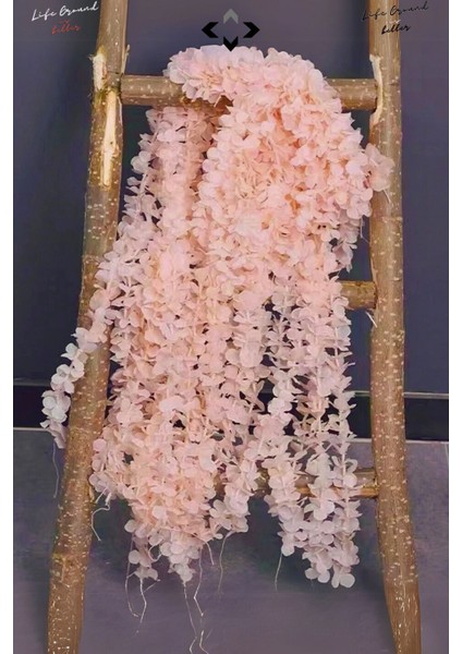 3 Metre Pembe Sarmaşık Yapay Asma Çiçek, Doğalgaz Borusu Gizleme & Dekorasyon