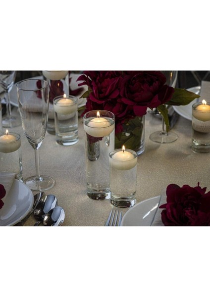 Yılbaşı Yüzen Mumları 24'lü Beyaz, Dekoratif ve Şık Tasarım, Gül Kokusu, Kokusuz Parça fırsatları