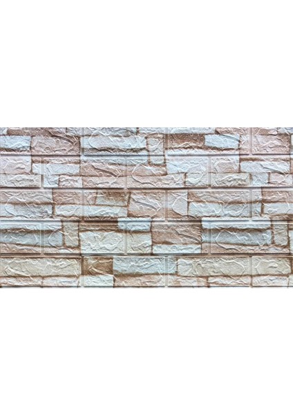 70x38cm Bej Esnek 3D Kendinden Yapışkanlı Duvar Paneli Mutfak için