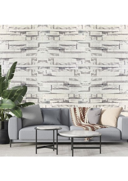 Kendinden Yapışkanlı Gri Duvar Paneli 70x38 cm, Salon ve Oturma Odası Dekoru