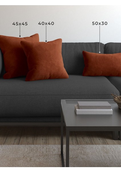 Soft Series Kiremit Rengi Yastık Kılıfı, Polyester, Parça Sayısı: 1