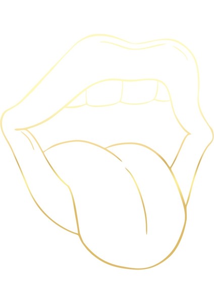 Dil Araba Sticker 17X17 cm Gold