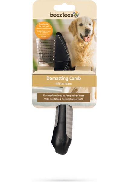 Orta ve Uzun Tüylü Köpek Kıtık Açıcı Tarak, Siyah Gri, 19X5X2CM Drstr fırsatları