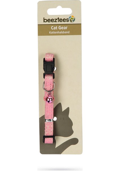 Kedi Boyun Tasması, Zilli, Pembe, 23-32CM Drstr