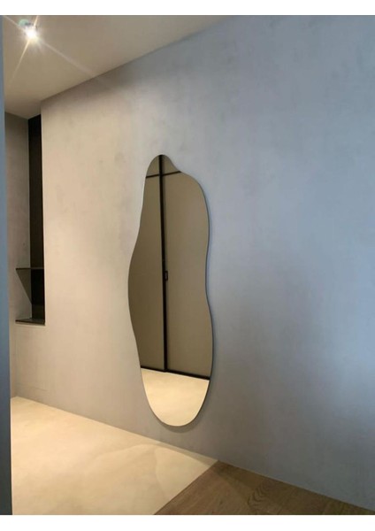 Asimetrik 60x160 cm gri boy aynası, şık ve modern dekoratif tasarım fiyatları