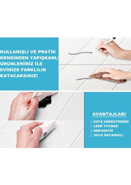 70x70cm Beyaz 3D Kendinden Yapışkanlı Duvar Paneli Nw43