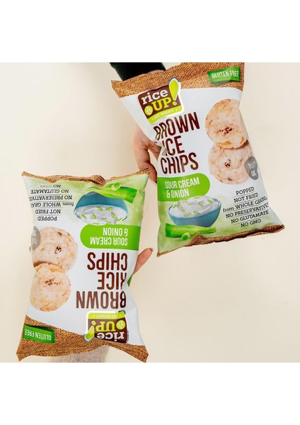 3 Adet Glutensiz Sour Cream And Onion, Brown Rice Chips 60G