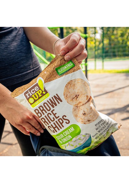 3 Adet Glutensiz Sour Cream And Onion, Brown Rice Chips 60G