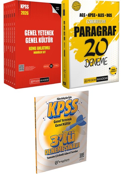 2026 Kpss Lisans Konu Anlatımlı Modüler Set - Ags Kpss Ales Dgs Ezberbozan Paragraf 20 Deneme + 3 Deneme Hediye