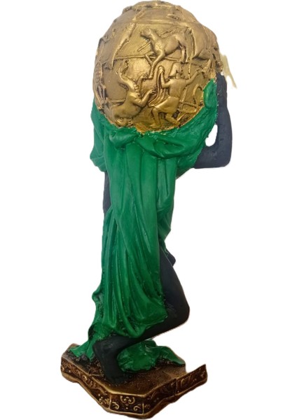 Büyük Boy Renkli Atlas Heykel Dekoratif Mitolojik Biblo 30 cm modelleri