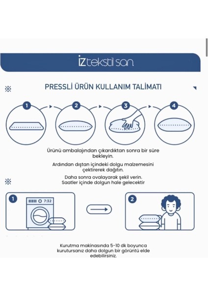 İki adet beyaz dikdörtgen iç yastık, silikon dolgu, pamuklu, şık ve konforlu tasarım