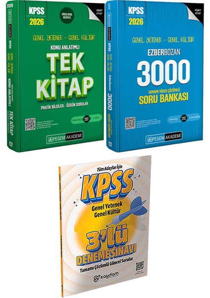 2026 Kpss Konu Anlatımlı Tek Kitap - Ezberbozan 3000 Tamamı Video Çözümlü Soru Bankası + 3 Deneme Hediye