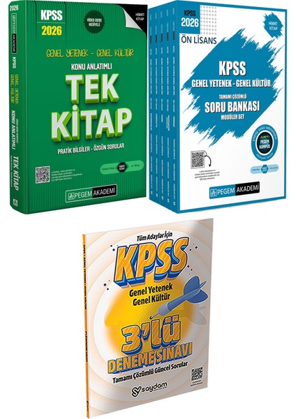 2026 Kpss Konu Anlatımlı Tek Kitap - 2026 Kpss Ön Lisans Soru Bankası Modüler Set Genel Yetenek Genel Kültür Tamamı Çözümlü (5 Kitap) + 3 Deneme Hediye