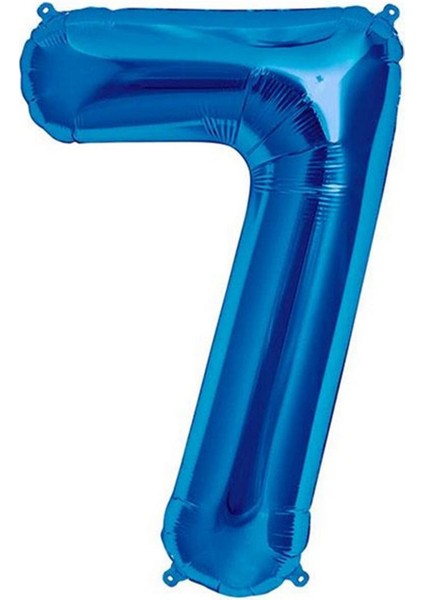 - 16 Inç 7 Rakamı Folyo Balon Mavi 40 cm Drstr