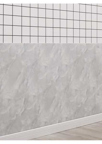 Kendinden Yapışkanlı Mermer Desenli Pvc Karo Panel 60X120 cm (0,72 M²) Banyo, Wc, Mutfak