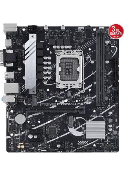 Prıme B760M-K D4 Ddr4 5333MHZ(OC) Rgb M.2 Matx 1700P