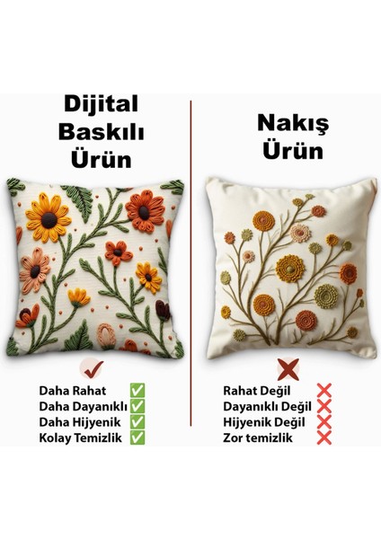 Renkli Sonbahar Temalı 4'lü Kadife Dijital Baskılı Kırlent Kılıf Takımı indirimleri