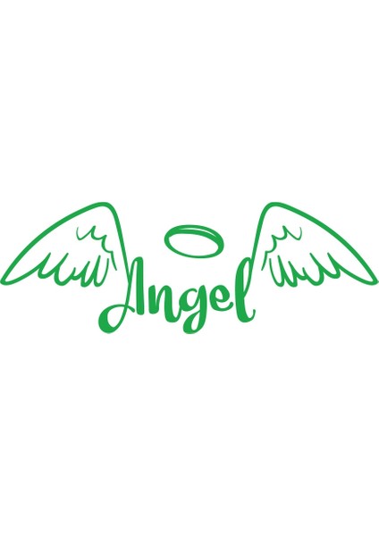 Angel Sticker 17X17 cm Yeşil
