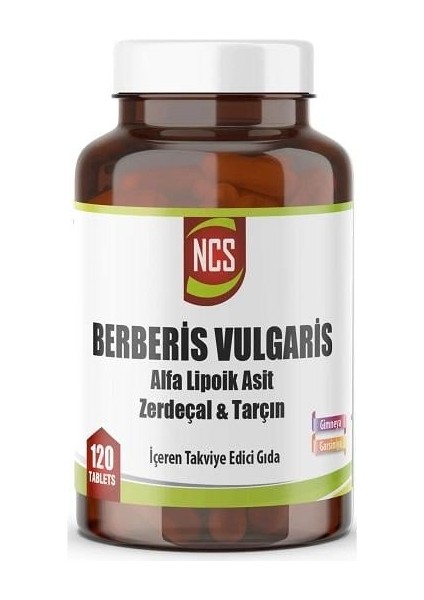 Berberis Vulgaris Alfa Lipoik Asit Zerdeçal Tarçın 120 Tablet