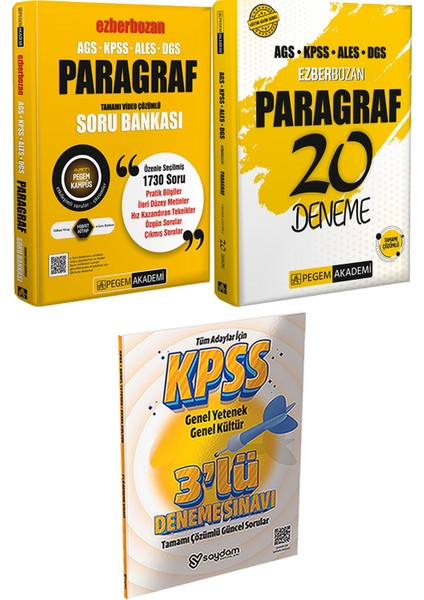 Ezberbozan Paragraf Çözümlü Soru - Ags Kpss Ales Dgs Ezberbozan Paragraf 20 Deneme + 3 Deneme Hediye