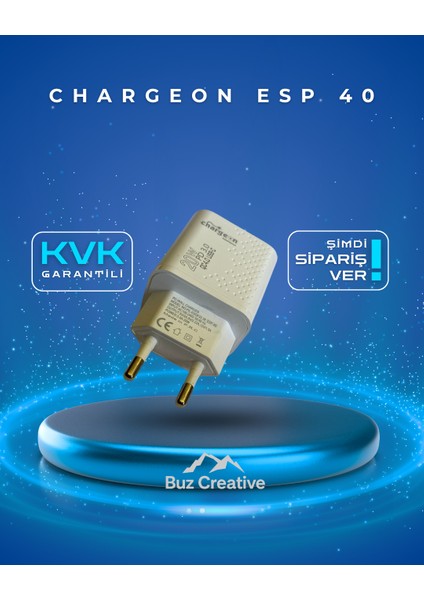 Kvk Garantili Chargeon Esp-40 USB + Type-C Pd Hızlı Şarj Adaptörü - Duvar Tipi Şarj Cihazı fiyatları