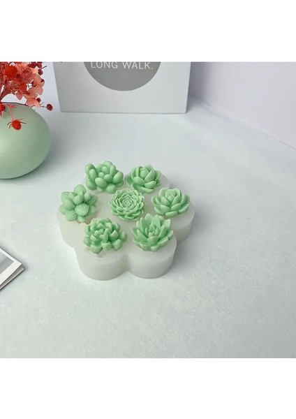 Çoklu Sukulent Mum Kalıp, Silikon, Koku Aroması, Muz, Beyaz, Renkli Tasarım indirimleri