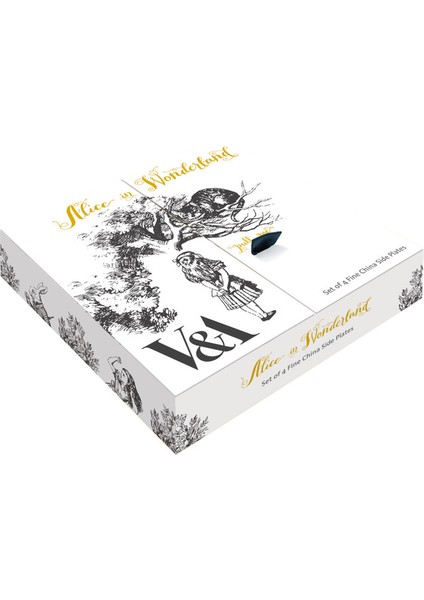 x V&a Alice In Wonderland Porselen Fine China 21CM Pasta Tabak Seti 4lü