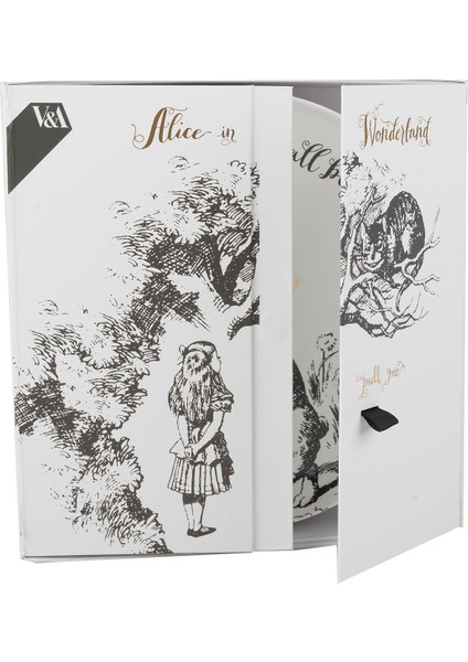 x V&a Alice In Wonderland Porselen Fine China 21CM Pasta Tabak Seti 4lü