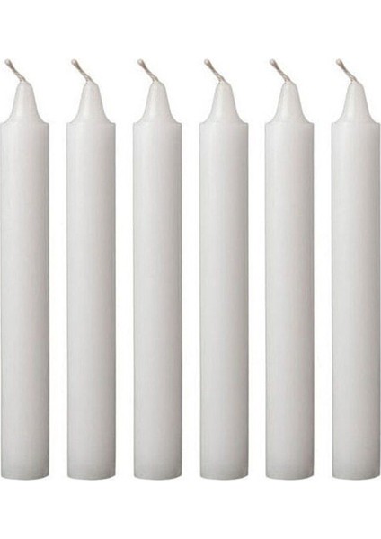 Beyaz 40'lı Mum, parlak ve doğal aydınlatma, 10 cm, kokusuz, şık tasarım fırsatları