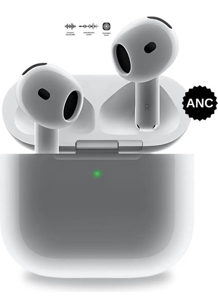 🔊4. Nesil Anc AirPodss Kulaklık – , Adaptive Audio & Conversation Awareness, Usb‑c Kablosuz Şarj – Ios & Android Uyumluluk
