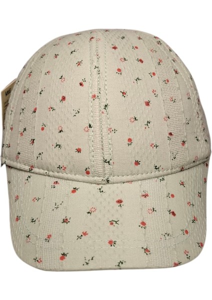 Spteks Kitti 1-3 Yaş Kız Çocuk Yeşil Renk Çıtır Çiçek Desenli Yazlık Şapka