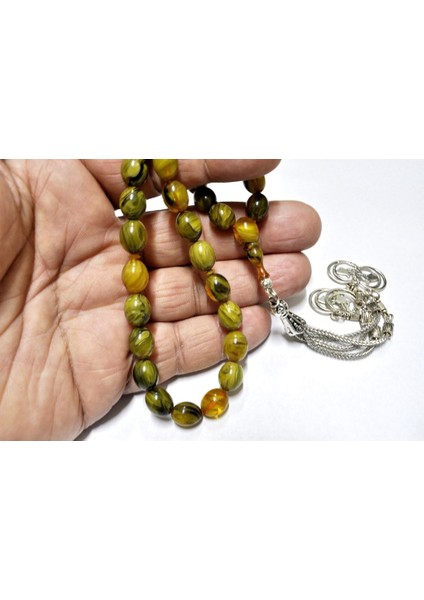 Sıkma Kehribar Tesbih Beyzi Kesim 9*11 mm (KHR-13031) fiyatları