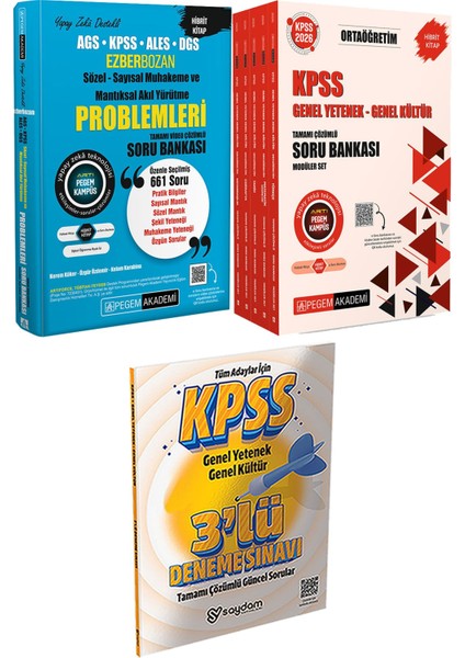 Muhakeme Problemleri Soru - 2026 Kpss Ortaöğretim Soru Bankası Modüler Set Genel Yetenek Genel Kültür Tamamı Çözümlü (5 Kitap) + 3 Deneme Hediye
