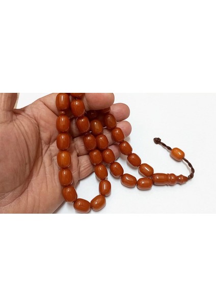Sıkma Kehribar Tesbih Kapsül Kesim 13*17 mm (KHR-13020) fiyatları