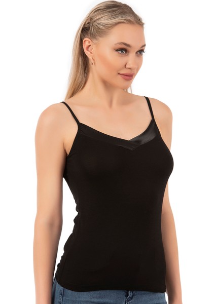 Özkan 2040 5'li Paket Kadın Viskon Saten Yaka Esnek Rahat Yumuşak Ince Askılı Atlet fırsatları