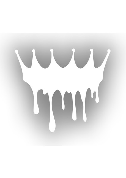 Kral Tacı Sticker 17X17 cm Beyaz