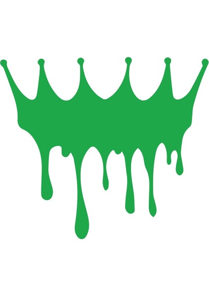 Kral Tacı Sticker 17X17 cm Yeşil