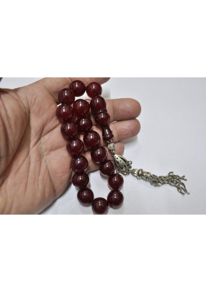 Ateş Kehribar Tesbih 15*15 mm (KHR-13042) indirimleri