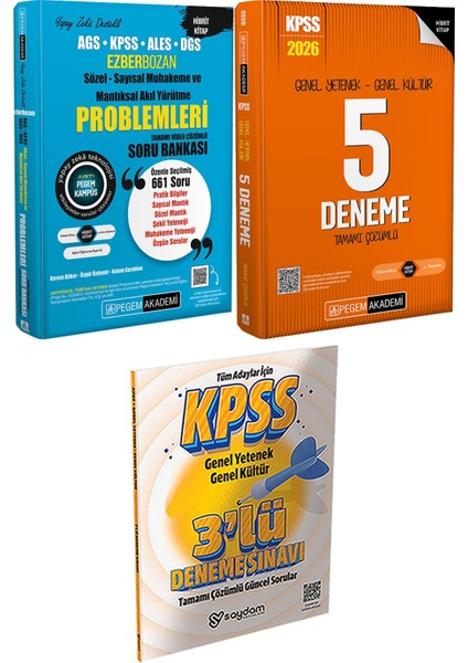 Muhakeme Problemleri Soru - 2026 Kpss Genel Yetenek Genel Kültür Tamamı Çözümlü 5 Deneme + 3 Deneme Hediye