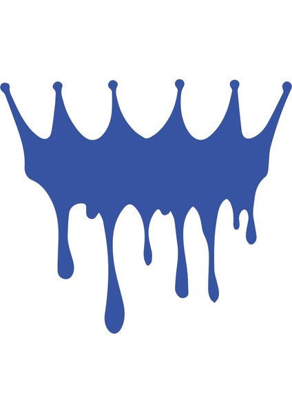Kral Tacı Sticker 17X17 cm Mavi
