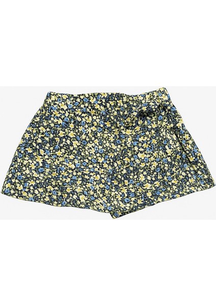 Çiçekli Kız Çocuk Şort Etek