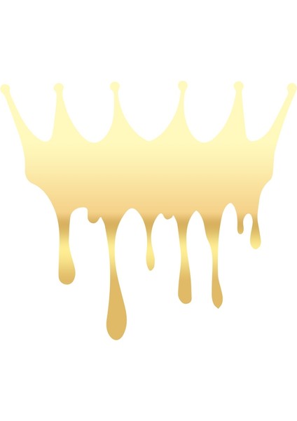 Kral Tacı Sticker 17X17 cm Gold