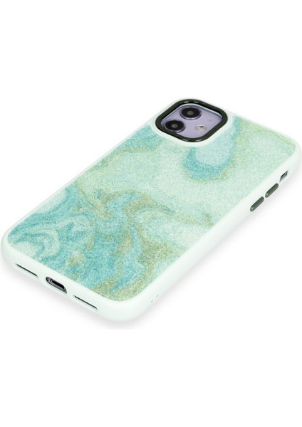Iphone 12 Kılıf Moda Simli Kapak - Yeşil Drstr indirimleri