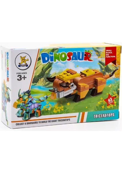 Bricks LEGO Dinozor 02 Triceratops 63 Parça (SM2550-2)